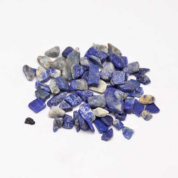 PandaHall Natural Lapis Lazuli Chip Beads, No Hole/Undrilled, 3~9x1~4mm Lapis Lazuli Chip