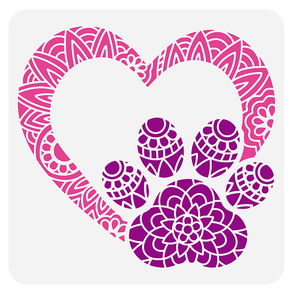 

PandaHall PET Hollow Out Drawing Painting Stencils, for DIY Scrapbook, Photo Album, Heart, 30x30cm Plastic Heart