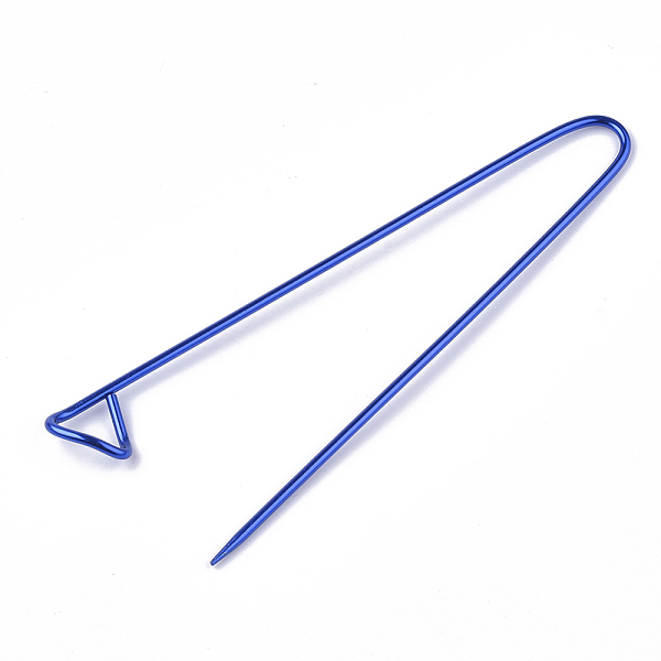 

PandaHall Aluminum Stitch Holder, Blue, 150x22mm, Pin: 2.5mm Aluminum Blue