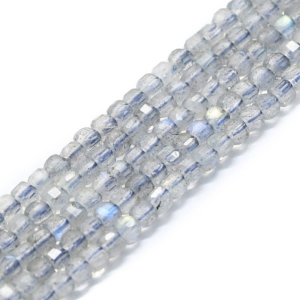 

PandaHall Natural Labradorite Beads Strands, Faceted, Cube, 2x2x2mm, Hole: 0.6mm, about 182pcs/strand, 15.16''~15.55''(38.5~39.5cm)...