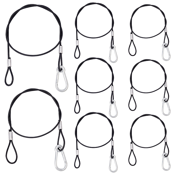 

PandaHall UNICRAFTALE 8Pcs 2 Sizes Safety Cables For Stage Lights 707~900mm 304 Stainless Steel Safety Cable Heavy Duty Safety Cable for DJ...