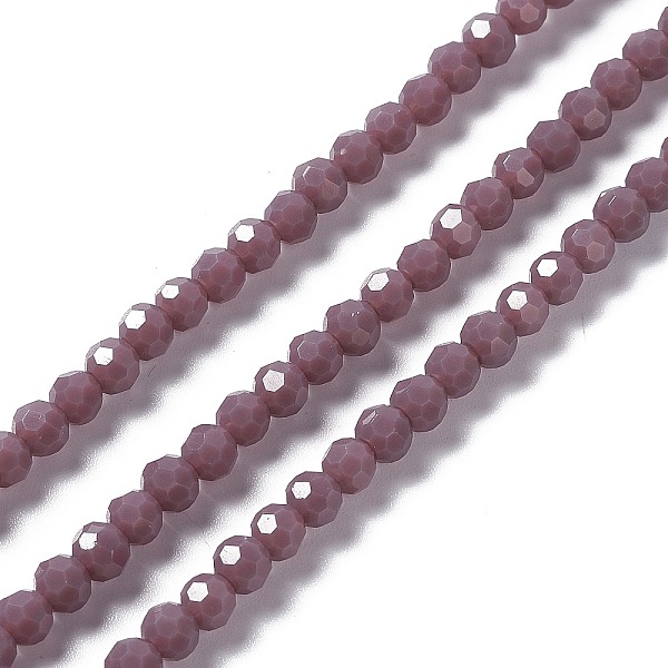 

PandaHall Faceted(32 Facets) Glass Beads Strands, Round, Indian Red, 4mm, Hole: 1mm, about 99~107pcs/strand, 14.09~15.43''(35.8~39.2cm)...