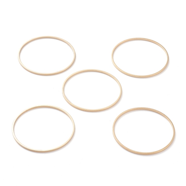 

PandaHall Brass Linking Rings, Long-Lasting Plated, Round Ring, Real 24K Gold Plated, 35x1mm, Inner Diameter: 33mm Brass Ring