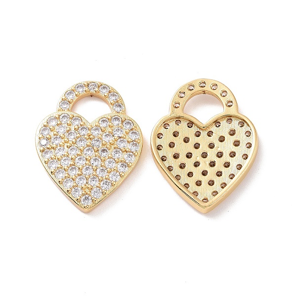 

PandaHall Heart Brass Micro Pave Clear Cubic Zirconia Pendants, Cadmium Free & Nickel Free & Lead Free, Real 18K Gold Plated, 25x19.5x3mm...