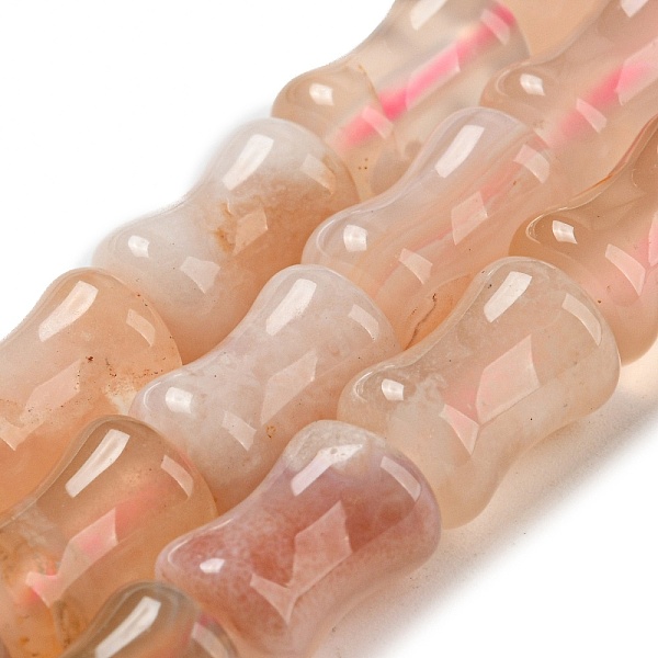 

PandaHall Natural Cherry Blossom Agate Beads Strands, Bamboo Stick, 12x8mm, Hole: 0.8~1.2mm, about 31~33pcs/strand, 14.96''~15.75''(38~40cm)...