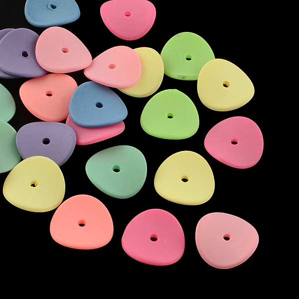 

PandaHall Spray Painted Fluorescent Acrylic Beads, Twisted Disc, Mixed Color, 15x15x3mm, Hole: 2mm, about 1870pcs/500g Acrylic Disc..., Multicolor