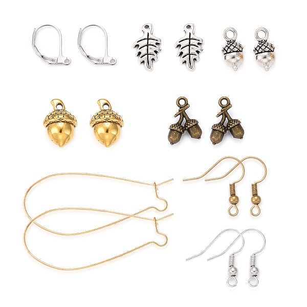 

PandaHall DIY Dangle Earrings Making Kits, Including Tibetan Style Alloy Pendants, Brass Earring Findings, Mixed Color, 15x11x5mm, Hole: 2mm...