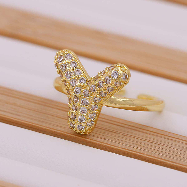 Brass Micro Pave Cl… - image