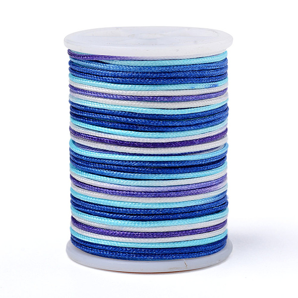 

PandaHall Segment Dyed Polyester Thread, Braided Cord, Colorful, 1mm, about 7.65 yards(7m)/roll Polyester