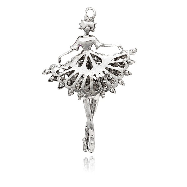 

PandaHall Antique Silver Plated Dancer Alloy Rhinestone Big Pendants, with Enamel, Colorful, 90x62x15mm, Hole: 4mm Alloy Rhinestone+Enamel..., Multicolor