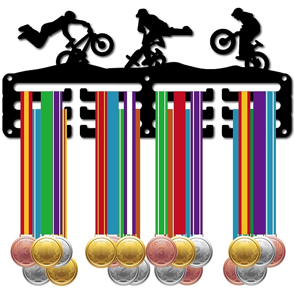 

PandaHall CREATCABIN Biking Medal Holder Cycling Medal Hanger Display Sports Frame Hooks Small Wall Mount Medal Rack Organizer for Hanging..., Black