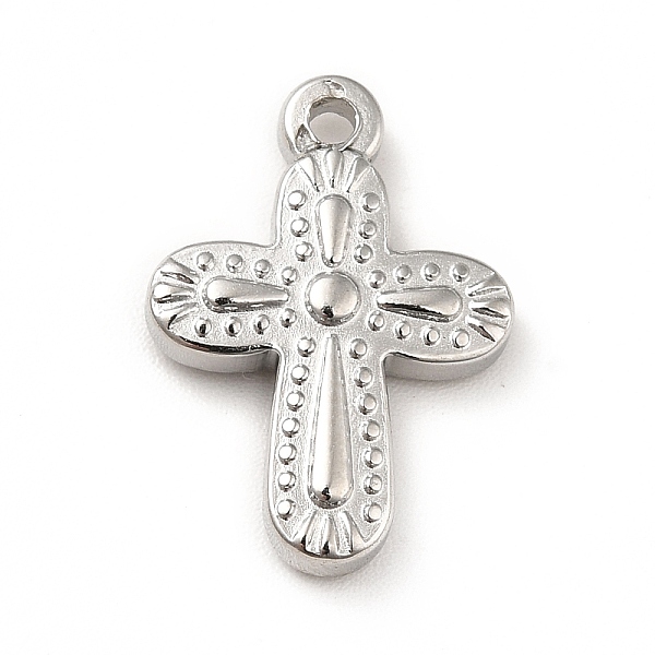

PandaHall 304 Stainless Steel Pendants, Cross Charms, Stainless Steel Color, 19x13.5x3mm, Hole: 1.6mm 304 Stainless Steel Cross