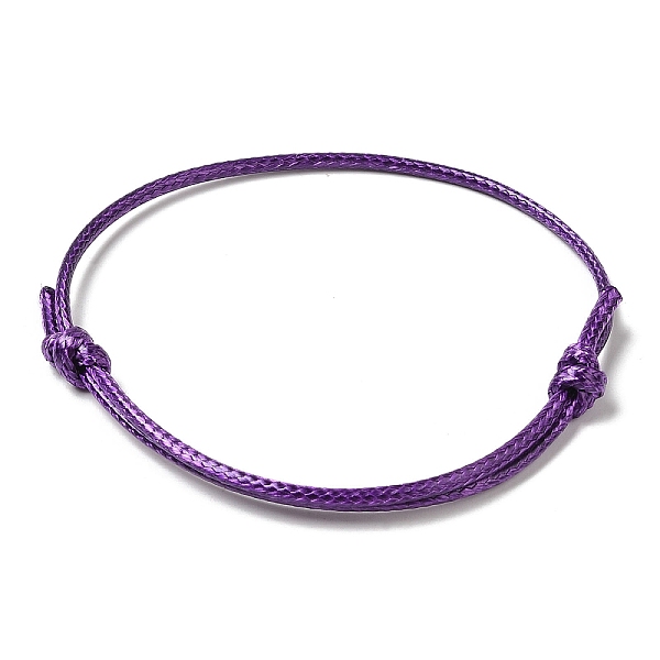 

PandaHall Korean Waxed Polyester Cord Bracelet Making, Indigo, Adjustable Diameter: 40~70mm Waxed Cotton Cord Purple