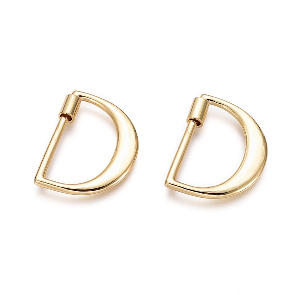 

PandaHall Brass Screw Carabiner Lock Charms, for Necklaces Making, Real 18K Gold Plated, Polishing, Letter, Letter.D, 34x25x2.5mm, Screw...
