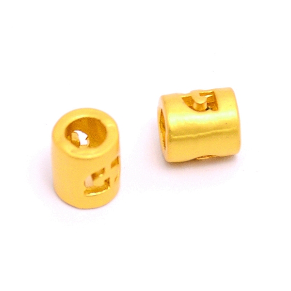 

PandaHall Alloy Letter Beads, Column, Matte Gold Color, Letter.G, 6.5x6mm, Hole: 3mm Alloy Letter G