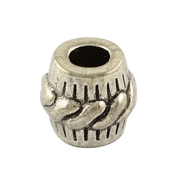 

PandaHall Tibetan Style Alloy Barrel Large Hole European Beads, Cadmium Free & Nickel Free & Lead Free, Antique Silver, 11x10mm, Hole: 5mm...
