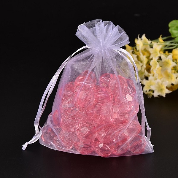 

PandaHall Organza Bags, Rectangle, White, 18x13cm Organza Rectangle White