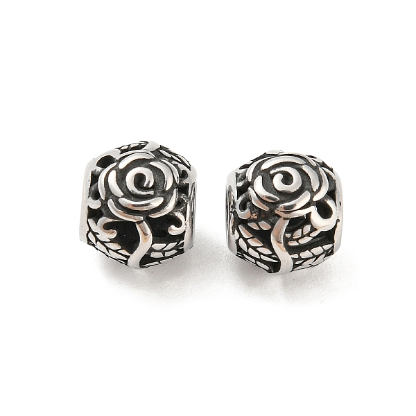 

PandaHall 316 Surgical Stainless Steel Beads, Flower, Antique Silver, 10.5x9mm, Hole: 4mm 316 Surgical Stainless Steel Flower