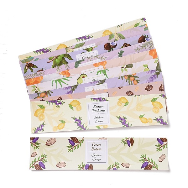 

PandaHall Handmade Soap Paper Tag, Both Sides Coated Art Paper Tape with Tectorial Membrane, for Soap Packaging, Rectangle, with Plant..., Multicolor