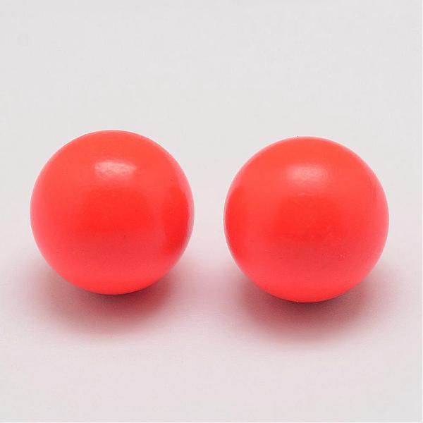 

PandaHall Brass Chime Ball Beads Fit Cage Pendants, No Hole, Tomato, 16mm Brass Round Red