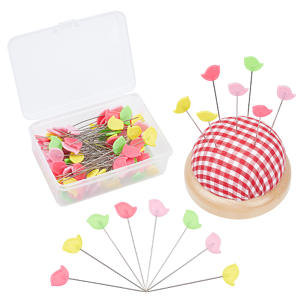 

PandaHall Gorgecraf 1Pc Cute Ball Shaped Cotton Needle Cushion, with Wooden Bottom, Half Round with Tartan Pattern, with 1 Box Iron Head..., Multicolor