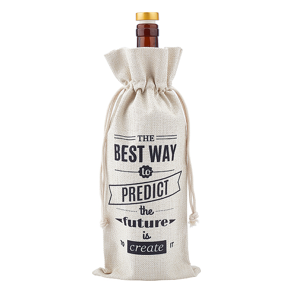 PandaHall CREATCABIN Cotton Wine Gift Bag The Best Way To Predict The Future Is Create Wine Bags with Drawstring for Friend Client Teacher... PandaHall CREATCABIN Cotton Wine Gift Bag The Best Way To Predict The Future Is Create Wine Bags with Drawstring for Friend Client Teacher...