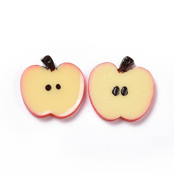 

PandaHall Opaque Resin Fruit Pendants, Apple Slice Charm, Light Khaki, 30x29.5x3mm, Hole: 1.6mm Resin Fruit