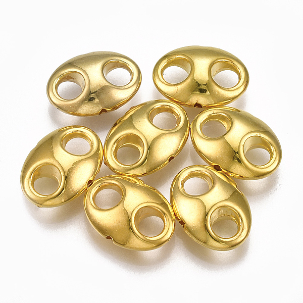 

PandaHall CCB Plastic Links, Oval, Golden, 19.5x14x7.5mm, Hole: 1.5mm, about 650pcs/500g Plastic Oval