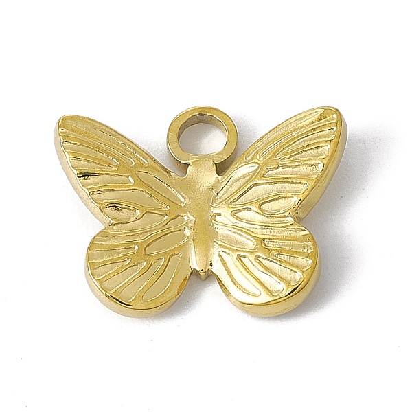 

PandaHall 304 Stainless Steel Pendants, Butterfly Charm, Golden, 11.5x15x3.5mm, Hole: 2.5mm 304 Stainless Steel Butterfly