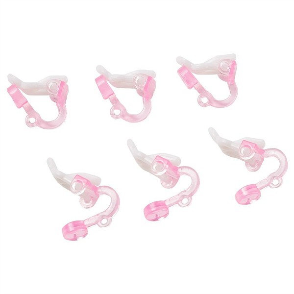 

PandaHall Plastic Clip-on Earring Findings, Pink, 14x9x13mm Plastic Pink