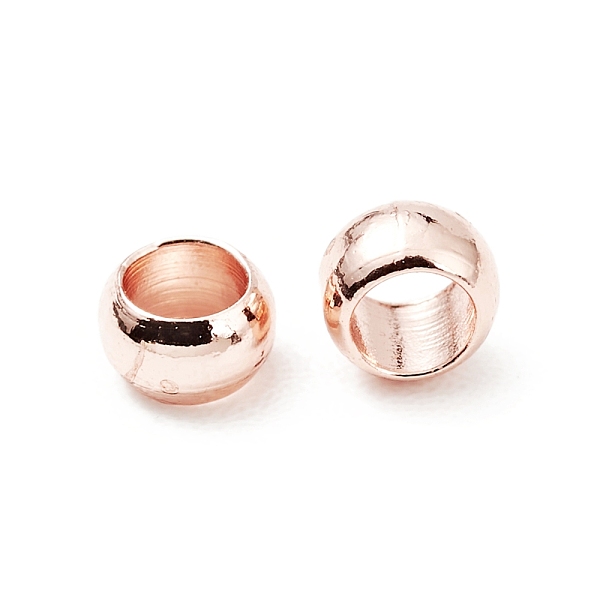 

PandaHall Brass Beads, Cadmium Free & Lead Free, Long-Lasting Plated, Rondelle, Rose Gold, 3x2mm, Hole: 1.8mm Brass Rondelle
