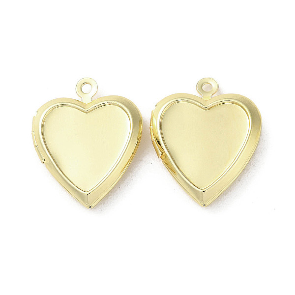 

PandaHall Rack Plating Brass Locket Pendants, Long-Lasting Plated, Heart, Real 18K Gold Plated, 21x17x4mm, Hole: 1.5mm Brass Heart