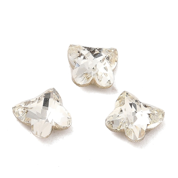 

PandaHall Glass Rhinestone Cabochons, Point Back & Back Plated, Faceted, Butterfly, Crystal, 5x5x2.5mm Glass Rhinestone Butterfly Clear