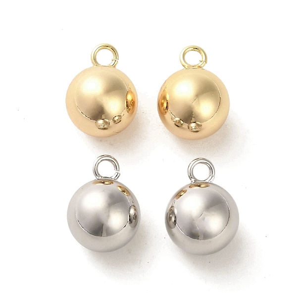 

PandaHall Brass Pendants, Round, Mixed Color, 15.5x12mm, Hole: 2.5mm Brass Round