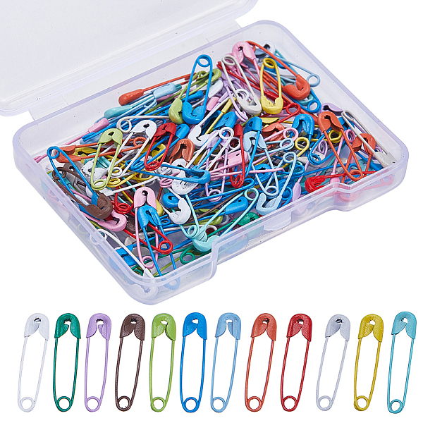 

PandaHall CRASPIRE 150Pcs Safety Pins Small 19mm Colorful Mini Metal Fastening Pin Bulk for Clothes Clothing Knit Stitch Sewing Handcrafts..., Multicolor