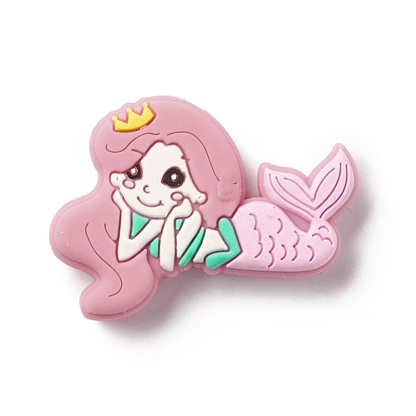 

PandaHall Silicone Focal Beads, Baby Chew Teething Beads, Mermaid, Pink, 26x37x8.5mm, Hole: 3.5mm Silicone Others Pink