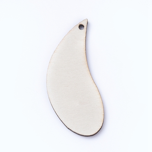 

PandaHall Natural Wood Pendants, Undyed, Laser Cut Wood Shape, Wood Slice, Moon, Antique White, 49.5x21.5x2.5mm, Hole: 2mm Wood Moon