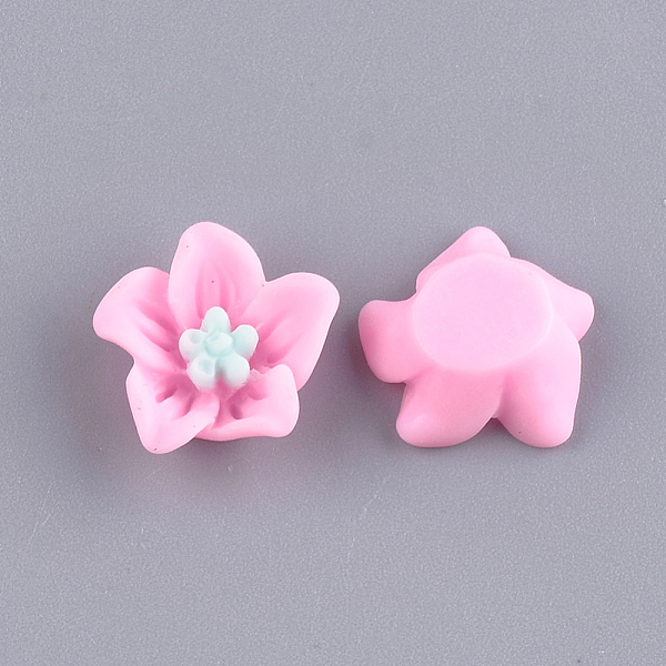 

PandaHall Resin Cabochons, Flower, Pearl Pink, 13x13.5x5mm Resin Flower Pink