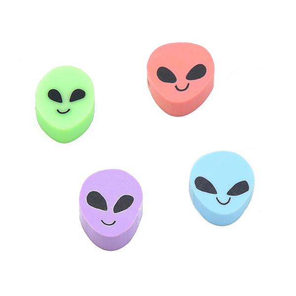 

PandaHall Handmade Polymer Clay Beads, Aliens, Mixed Color, 10~10.5x8.5~9x4.5mm, Hole: 1.6mm Polymer Clay Others Multicolor