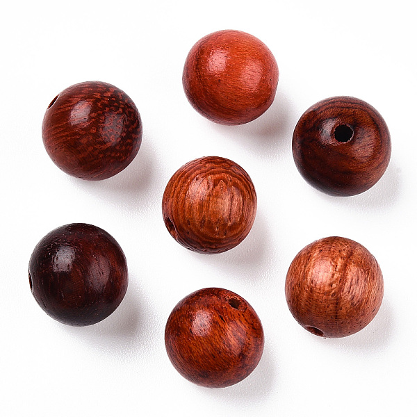 

PandaHall Natural Wood Beads, Waxed Wooden Beads, Undyed, Round, Sienna, 10mm, Hole: 1.5mm, about 1000pcs/500g Wood Round Brown