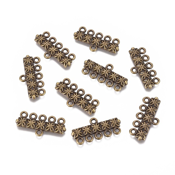 

PandaHall Tibetan Style Alloy Chandelier Components Links, 5-Strand Reducer Connector, Lead Free and Cadmium Free, Antique Bronze, 12mm wide...