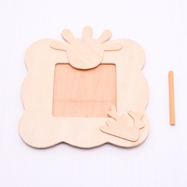 

PandaHall Unfinished Natural Wood Photo Frames, For Arts and Crafts DIY Painting Projects, Square, BurlyWood, 14.5x13.1x1cm, Hole: 5mm Wood..., Orange