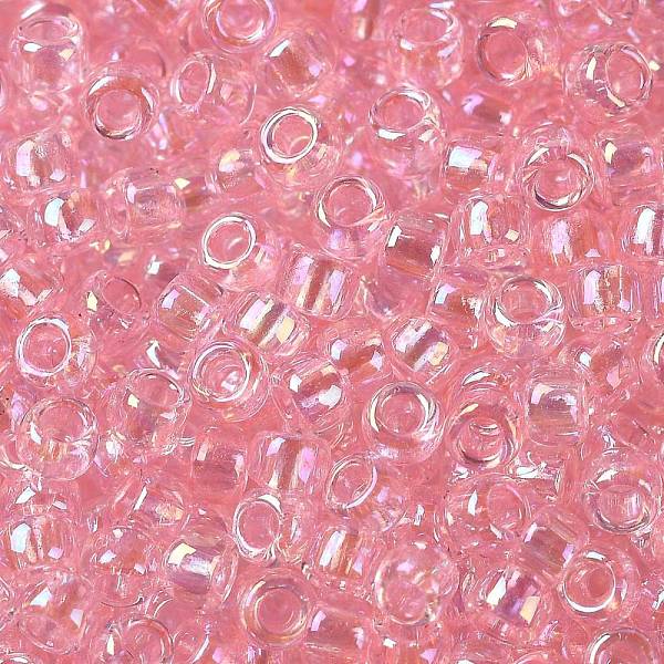 

PandaHall TOHO Round Seed Beads, Japanese Seed Beads, (171) Dyed AB Ballerina Pink, 15/0, 1.5mm, Hole: 0.7mm, about 3000pcs/bottle...