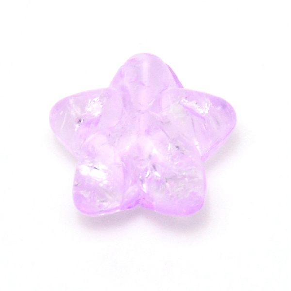 

PandaHall Resin Beads, Crackle Beads, Star, Plum, 10.5~11x10.5~11x5.5mm, Hole: 1.8mm, 20pcs/bag Resin Star Purple