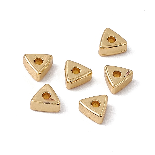 

PandaHall Rack Plating Brass Beads, Long-Lasting Plated, Cadmium Free & Nickel Free & Lead Free, Triangle, Real 18K Gold Plated, 5x5.5x2.5mm...