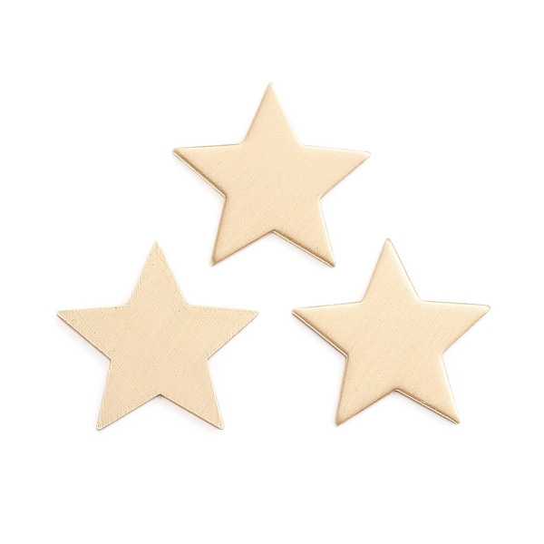

PandaHall Brass Cabochon, Long-Lasting Plated, Star, Brushed Antique Bronze, 22x22x1mm Brass Star