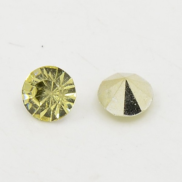 

PandaHall Grade AAA Pointed Back Resin Rhinestones, Diamond Shape, Dark Khaki, 2.0mm, about 14400pcs/bag Resin Diamond Yellow