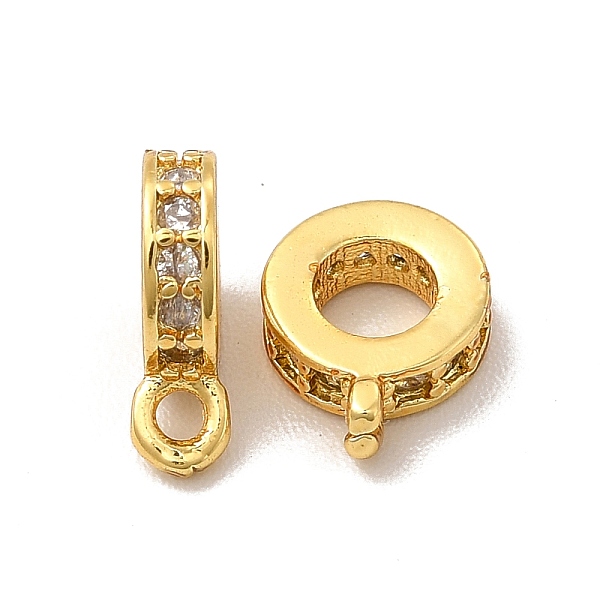 

PandaHall Rack Plating Brass Micro Pave Clear Cubic Zirconia Tube Bails, Loop Bails, Ring Bail Beads, Cadmium Free & Lead Free, Golden...
