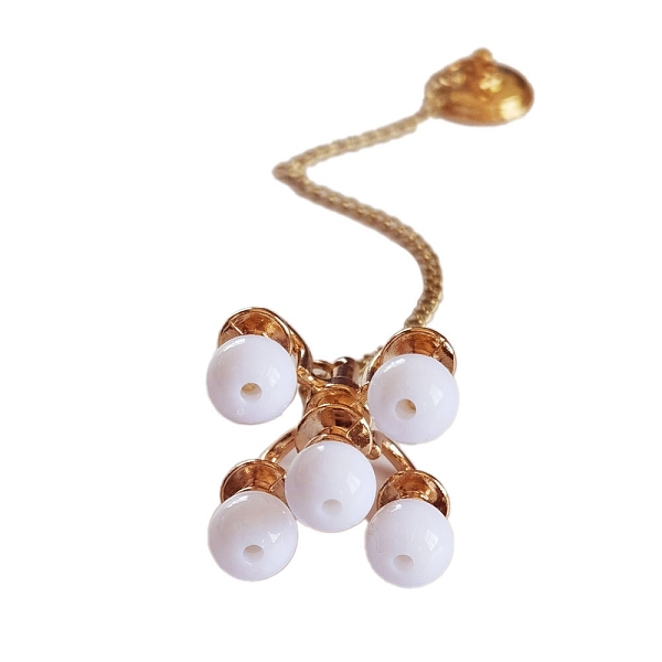 

PandaHall White Ball Five-Head Pendant Lamp, Miniature Food Play Scene Crystal Lamp Model Dollhouse Accessory, Rose Gold, 100mm Alloy...