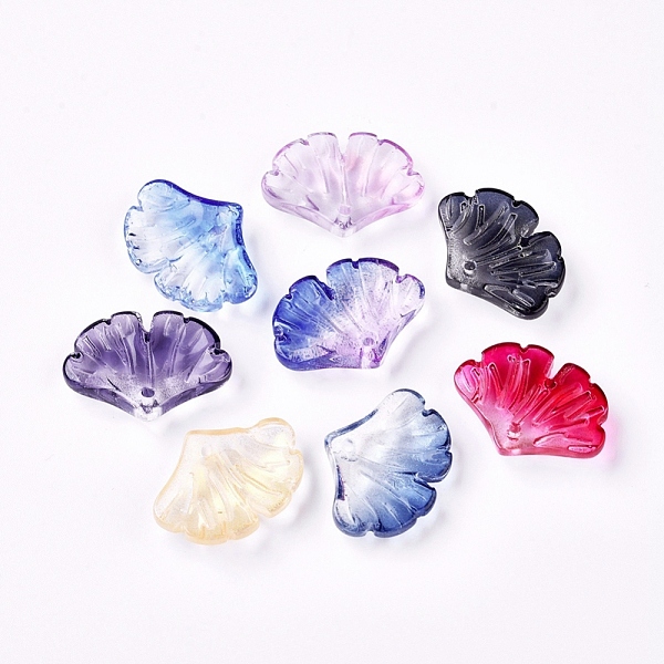 

PandaHall Transparent Glass Pendants, with Glitter Powder, Leaf, Mixed Color, 14.5x20x4.5mm, Hole: 1.5mm Glass Leaf Multicolor
